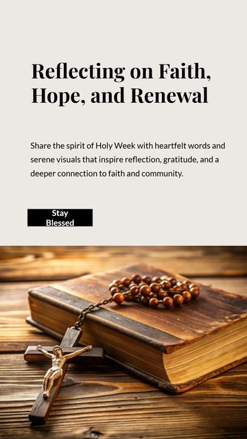 Free Holy Week Whatsapp Status Template to Edit Online