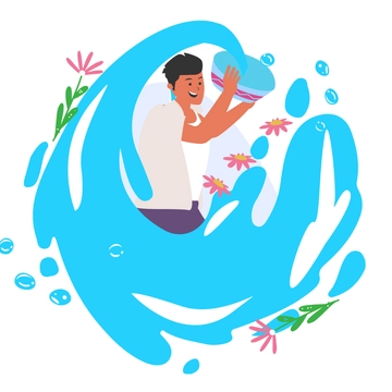 Free Songkran Clipart Template to Edit Online