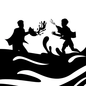 Free Songkran Silhouette Template to Edit Online