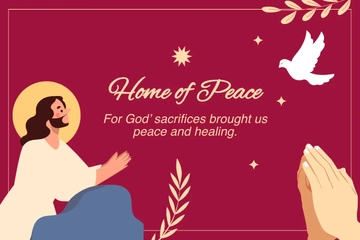 Free Holy Week Postcard Template to Edit Online