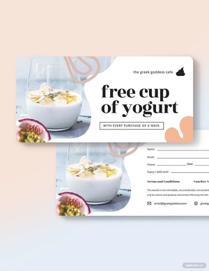 Restaurant Dessert Voucher Template