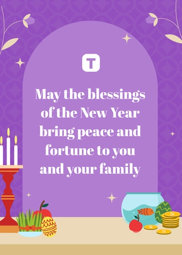 Free Nowruz Wishes Template to Edit Online