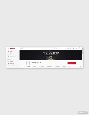 YouTube Channel Photography Art Template