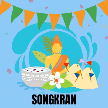 Free Songkran Image Template to Edit Online