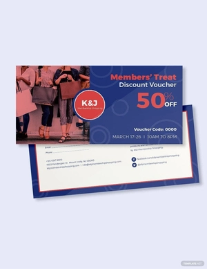 Member Discount Voucher Template