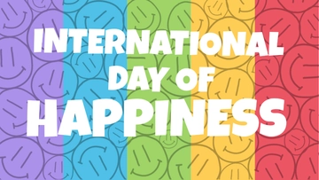 Free International Day of Happiness Drawing Background Template to Edit Online
