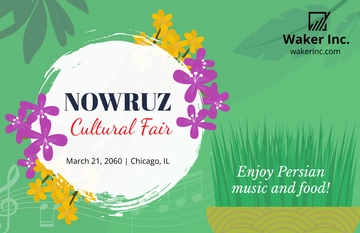 Free Nowruz Event Template to Edit Online