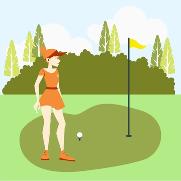 Free Golf Cartoon Template Clipart to Edit Online