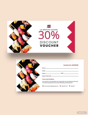 Printable Restaurant Voucher Template