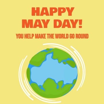 Free May Day Whatsapp post Template to Edit Online