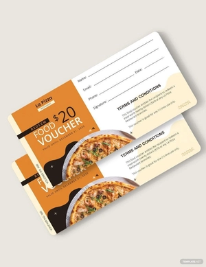 Redemption Food Voucher Template