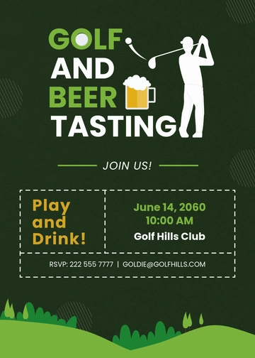 Free Golf Invitation Template to Edit Online