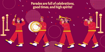 Free Parade Twitter Post  Template to Edit Online