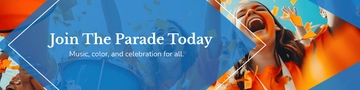 Free Parade Linkedin Banner Template to Edit Online