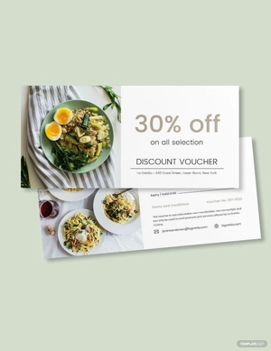 Restaurant Gift Voucher Card Template