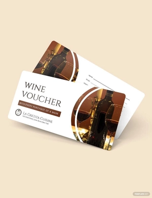 Restaurant Wine Voucher Template