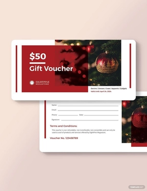 Sample Christmas Voucher Template