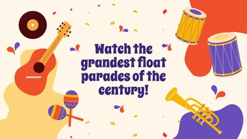 Free Parade Youtube Thumbnail Cover Template to Edit Online