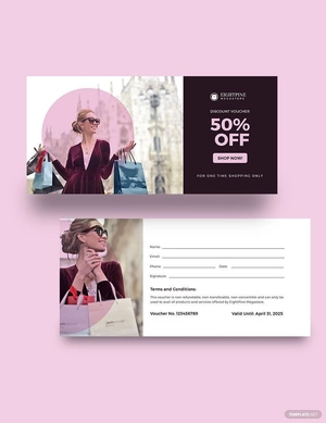 Sample Shopping Voucher Template