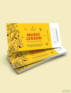Music Lesson Voucher Template