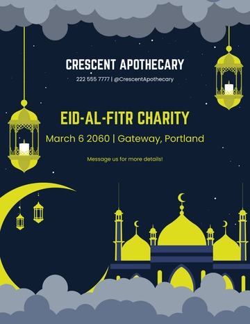 Free Eid al-Fitr Event Flyer Template to Edit Online