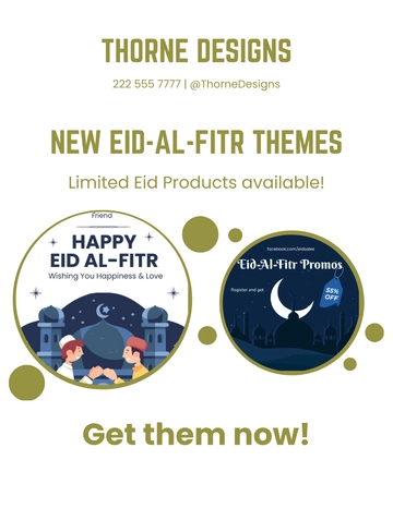 Free Blank Eid al-Fitr Flyer Template to Edit Online
