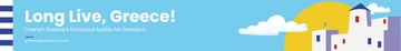 Free Greek Independence Day Website Banner Template to Edit Online