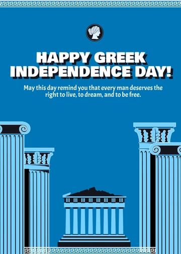 Free Greek Independence Day Greeting Template to Edit Online