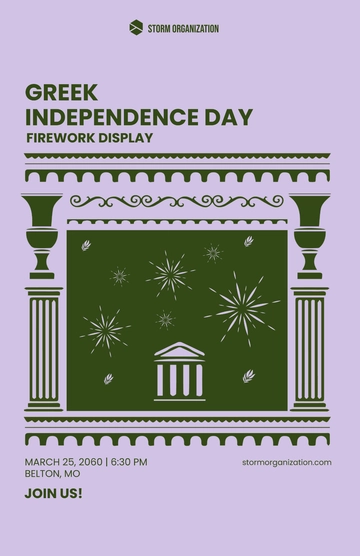 Free Greek Independence Day Event Template to Edit Online