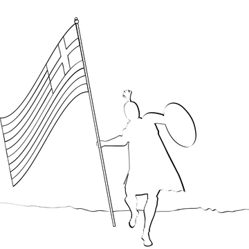 Free Greek Independence Day Drawing Template to Edit Online