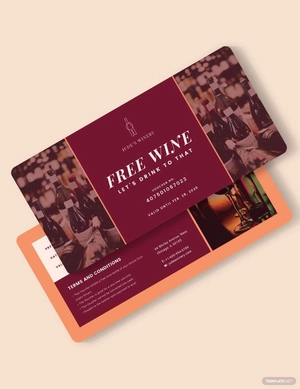 Private Wine Voucher Template