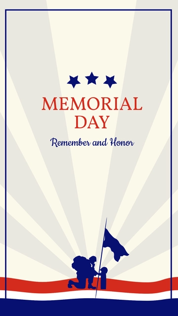 Free Memorial Day Instagram Story Template to Edit Online