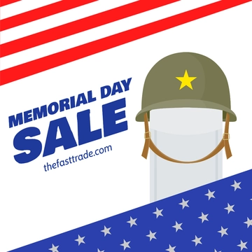 Free Memorial Day Facebook Ad Banner Template to Edit Online