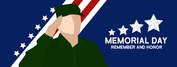 Free Memorial Day Facebook Cover Banner Template to Edit Online