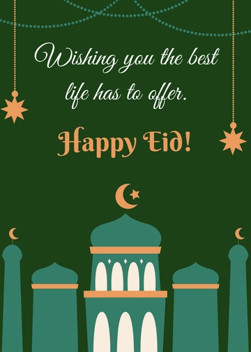 Free Eid al-Fitr Wishes For Friend Template to Edit Online