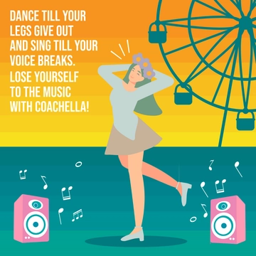 Free Coachella Whatsapp Post Template to Edit Online