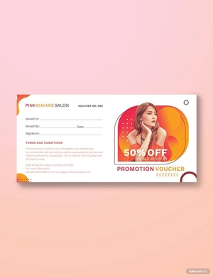Salon Promotion Voucher Template