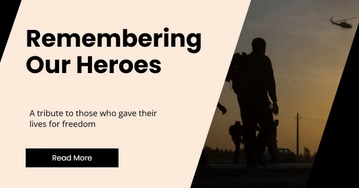 Free Memorial Day Blog Banner Template to Edit Online