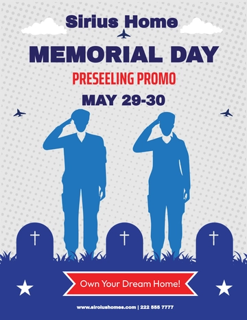 Free Memorial Day Advertising Flyer Template to Edit Online