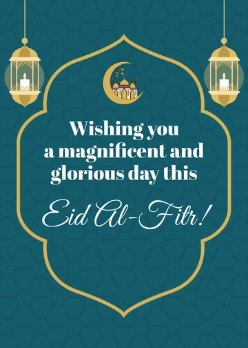 Free Eid al-Fitr Day Wishes Template to Edit Online