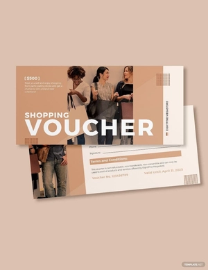 Shopping Spree Voucher Template