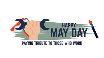 Free May Day Youtube Cover Template to Edit Online