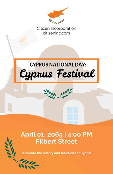 Free Cyprus National Day Event Template to Edit Online