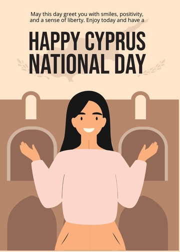 Free Cyprus National Day Greeting Card Template to Edit Online