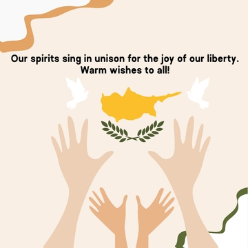 Free Cyprus National Day Linkedin Post Template to Edit Online