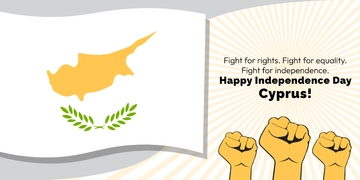 Free Cyprus National Day Twitter Post  Template to Edit Online