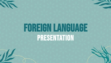 Free Aesthetic Foreign Language Presentation Template to Edit Online