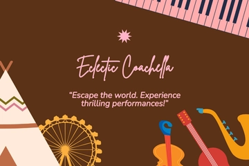 Free Coachella Postcard Template to Edit Online