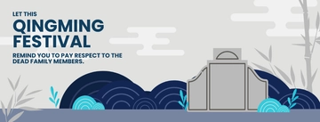Free Qingming Festival Facebook Cover Banner Template to Edit Online