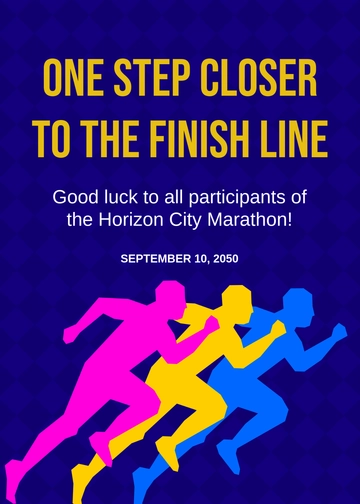 Free Marathon Message  Template to Edit Online